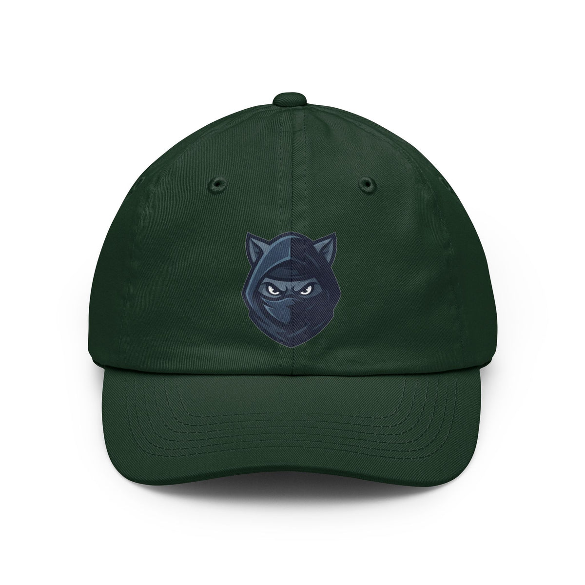 Color: Forest Green | Ninja Cat Credible Dad Hat — Graphic