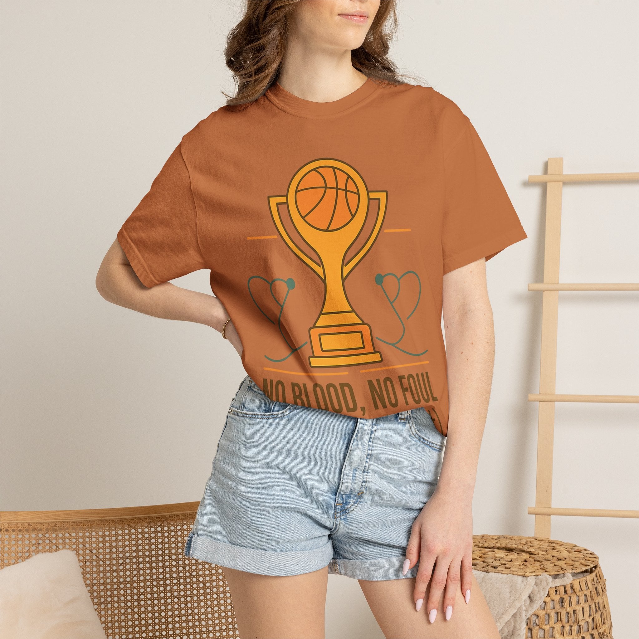 "No Blood, No Foul" Unisex Garment-Dyed T-shirt