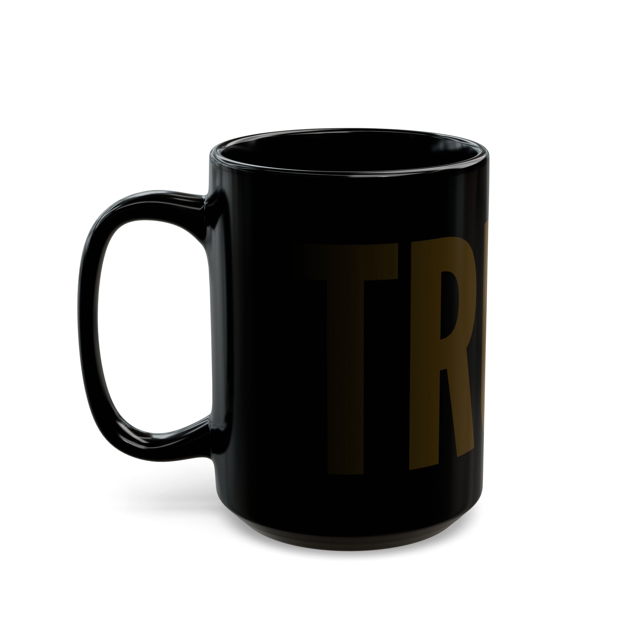 "Trump Honest Truth" Black Ceramic Mug — Graphic