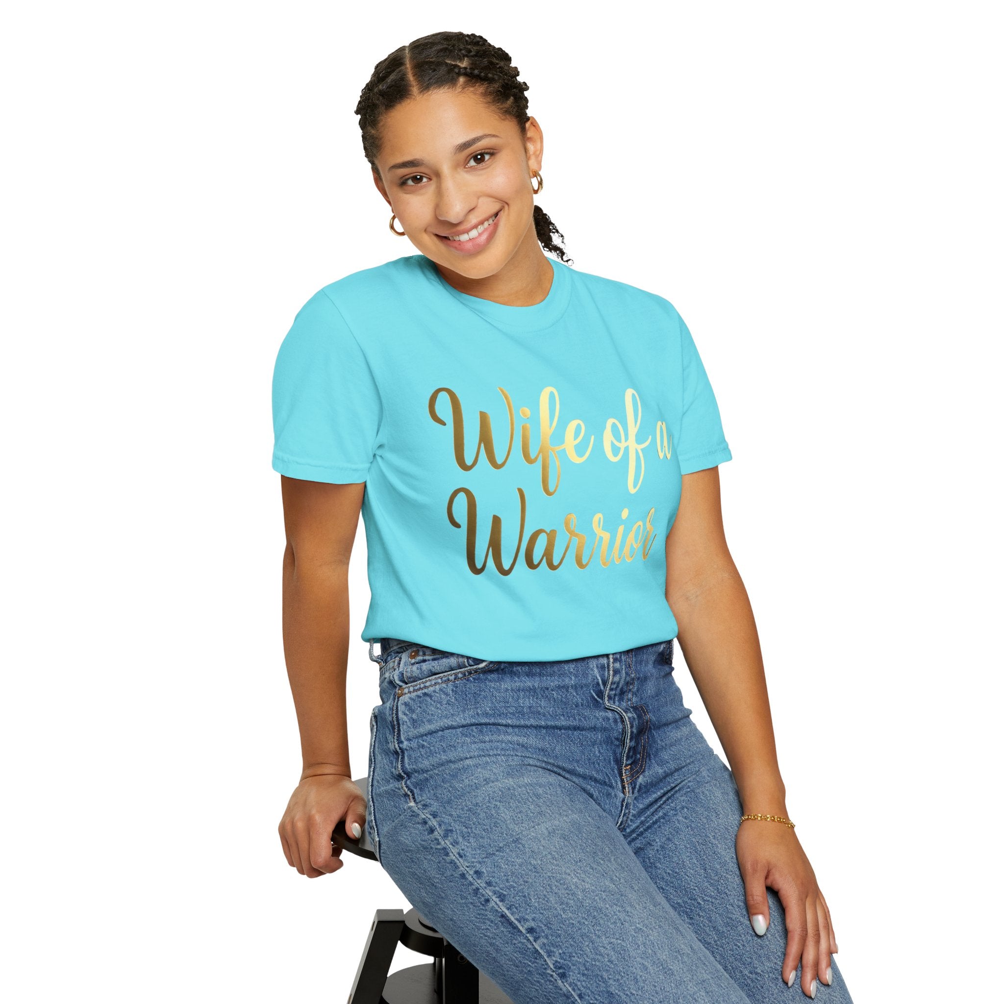 "Wife of a Warrior" Unisex Garment-Dyed T-shirt