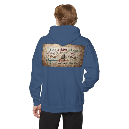 "Multilingual" Garment-Dyed Hoodie