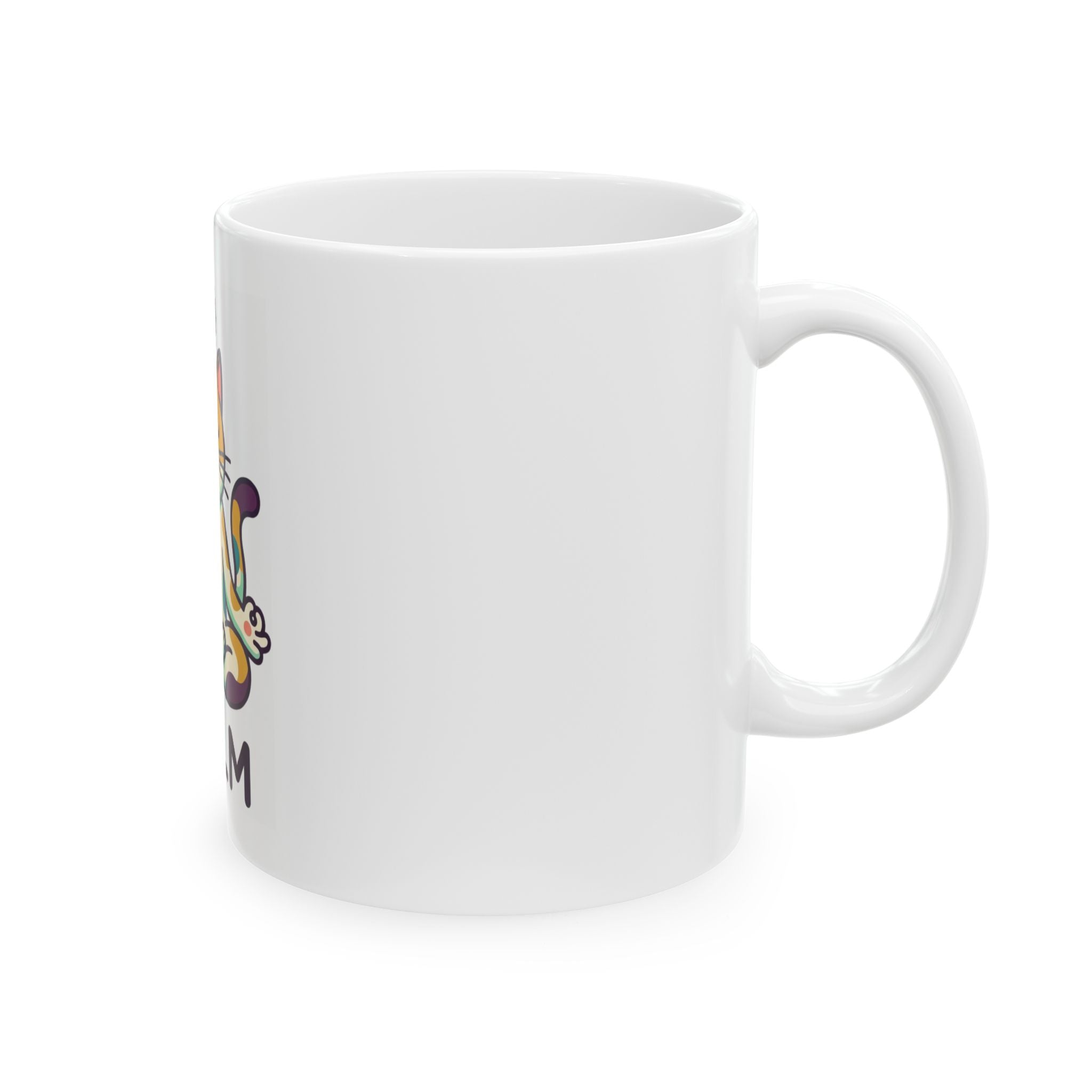 "Cat CALM" White Ceramic Mug