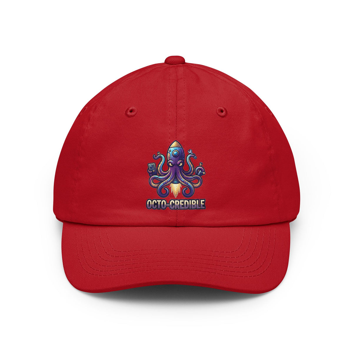 Color: Red | Octo Credible Dad Hat