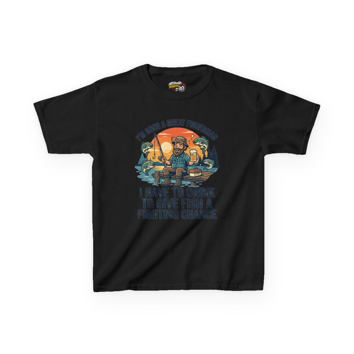 "Drink to Give Fish a Fighting Chance" Kids Tee