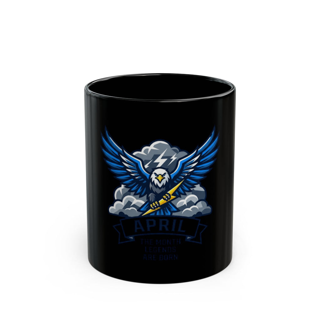 "April Legend" Black Ceramic Mug