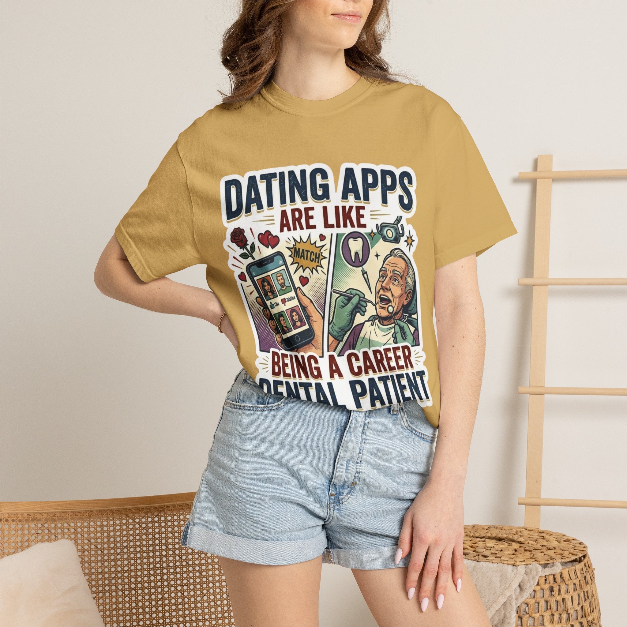 "Dating Apps" Unisex Garment-Dyed Tee