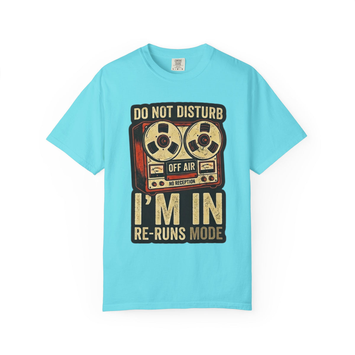Color: Lagoon Blue | Reruns Mode Unisex Garment-Dyed Tee