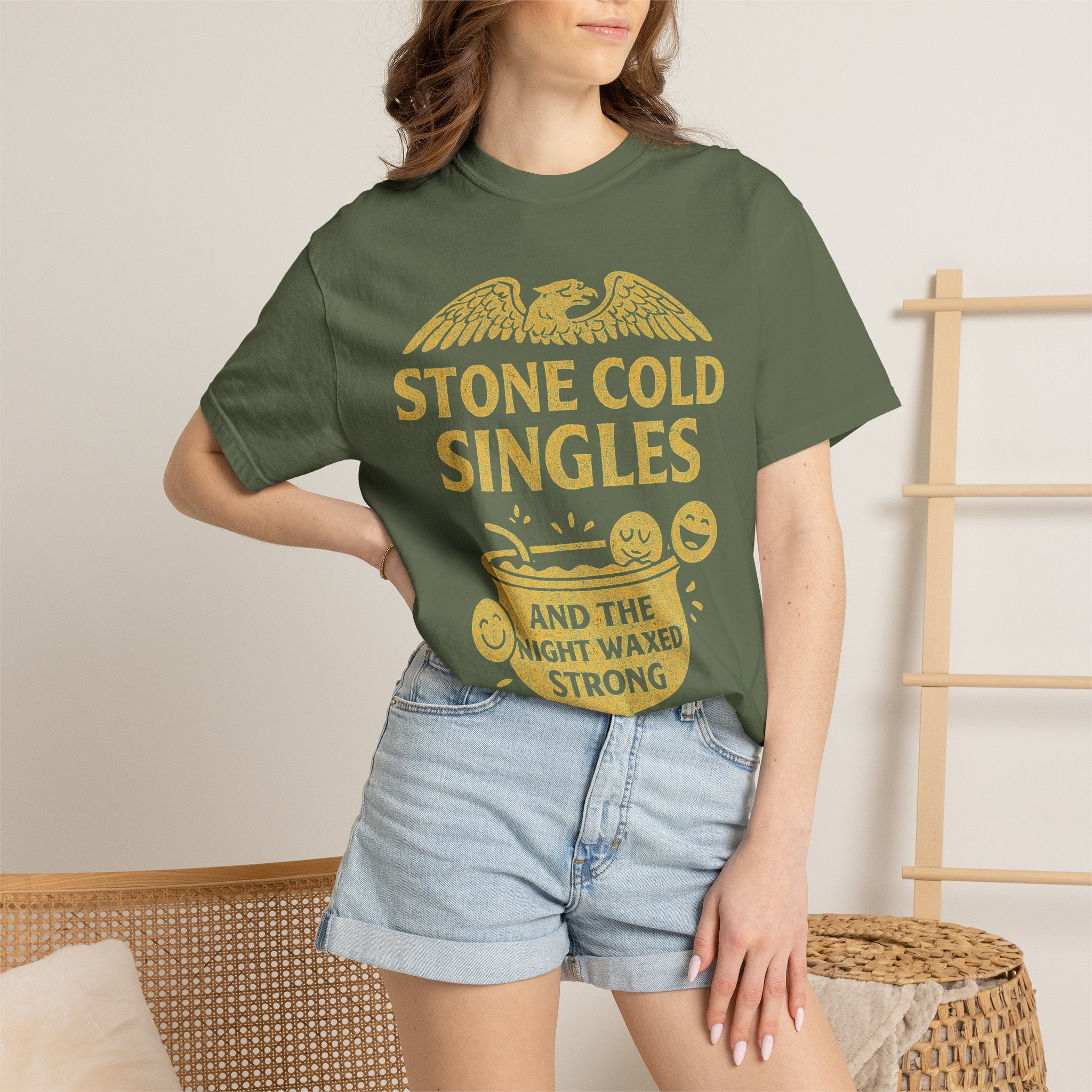 "Stone Cold Singles" Unisex Garment-Dyed T-shirt