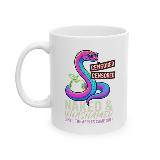 "Good Book Series Naked & Unashamed" White Ceramic Mug