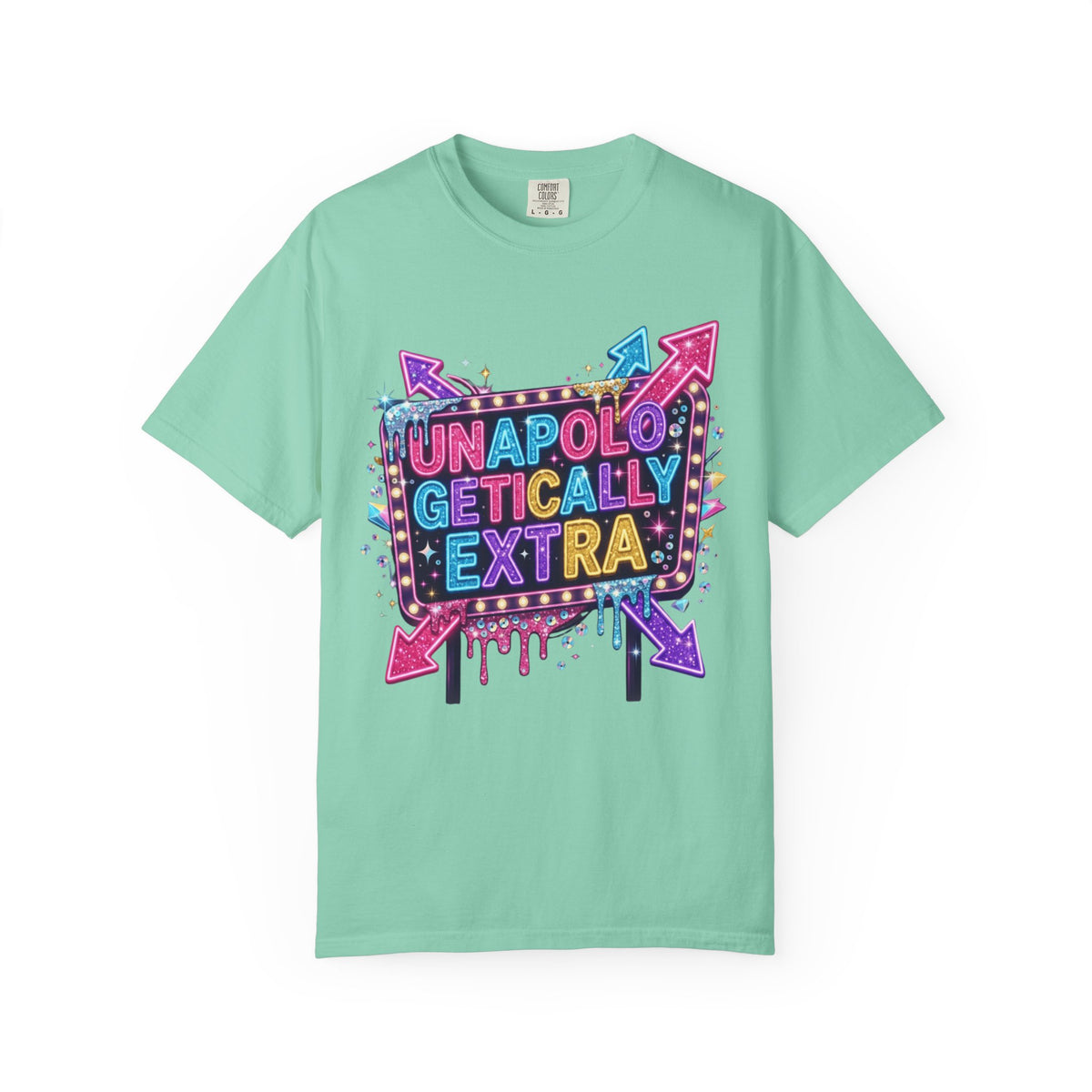 Color: Island Reef | Unapoligetically Extra Unisex Garment-Dyed Tee