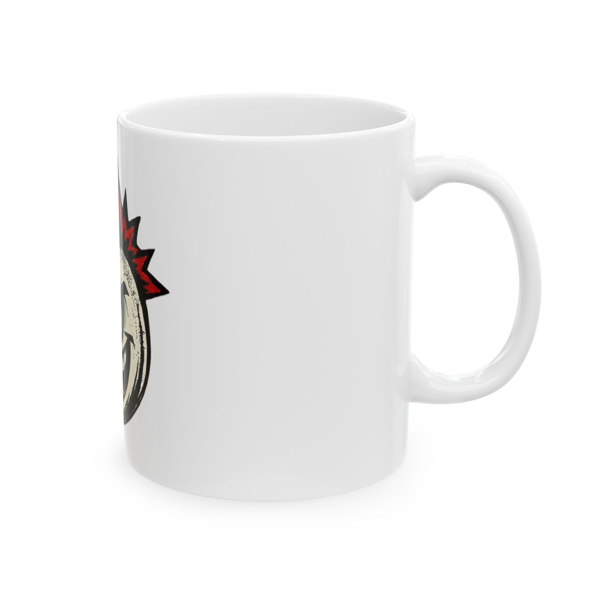 "Hazard" White Ceramic Mug