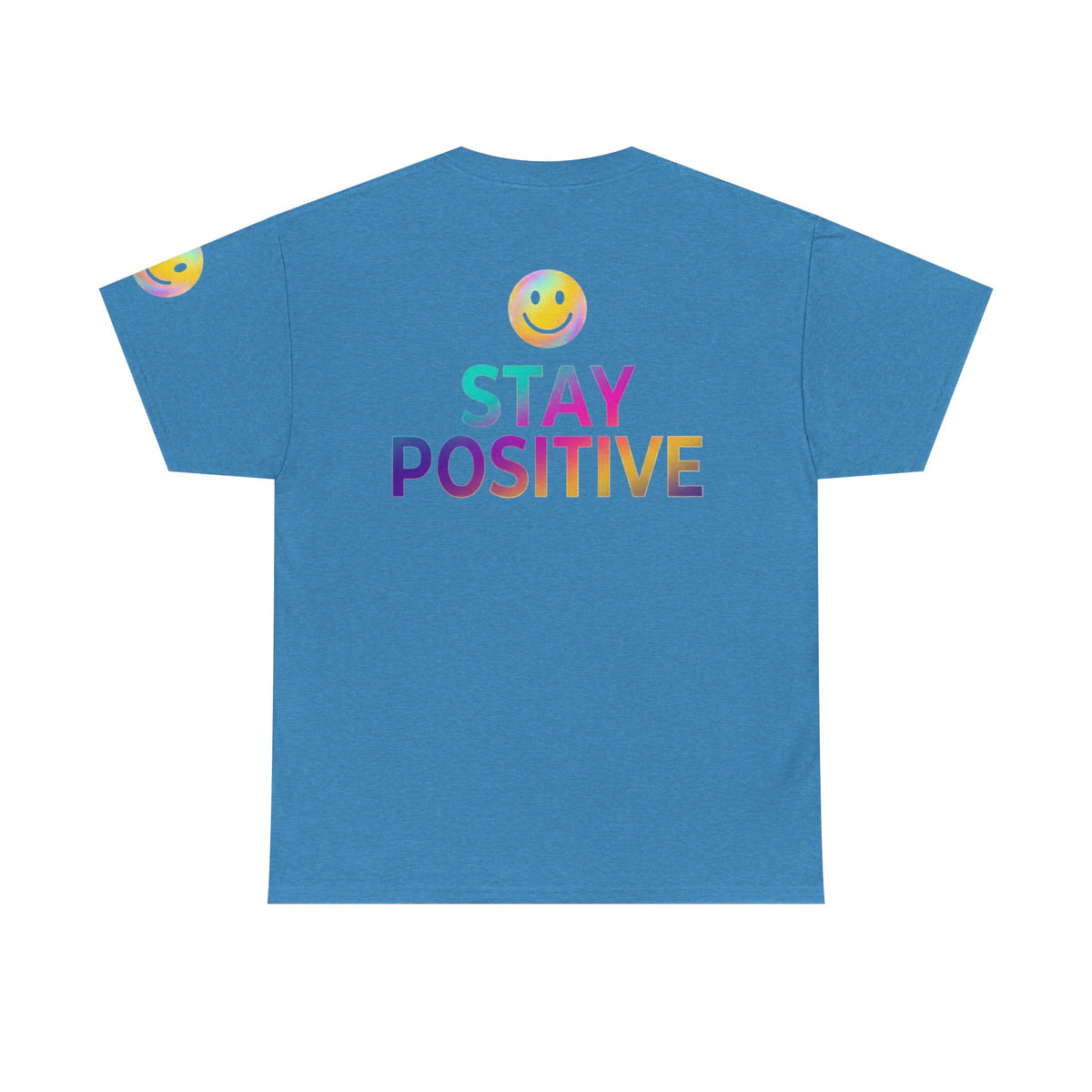 Color: Heather Sapphire | Stay Positive Premium Graphic Tee