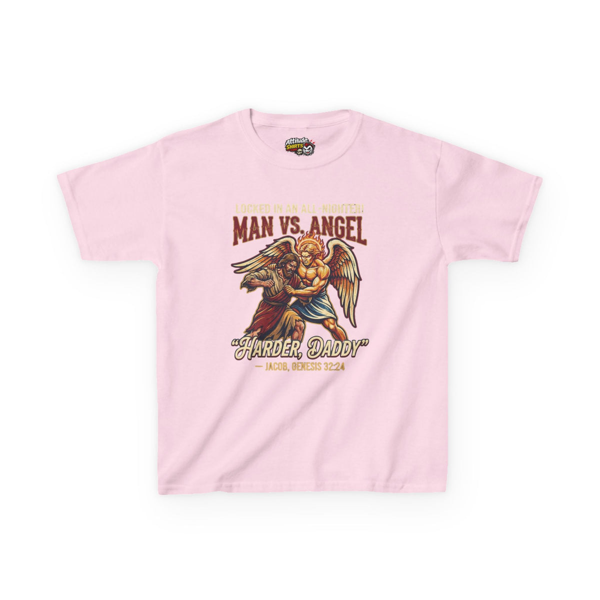 Good Book Series Man vs Angel Kids Tee