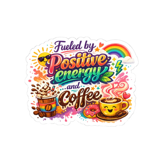 Fueled by Coffee (And Spite) | Kiss-Cut Sticker — AttitudeShirts
