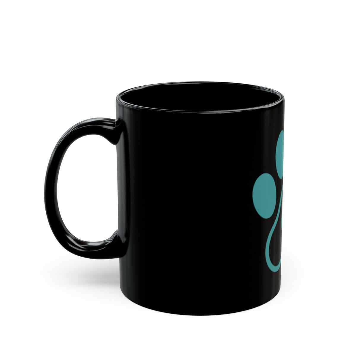 "Dog Mom" Black Ceramic Mug — Graphic