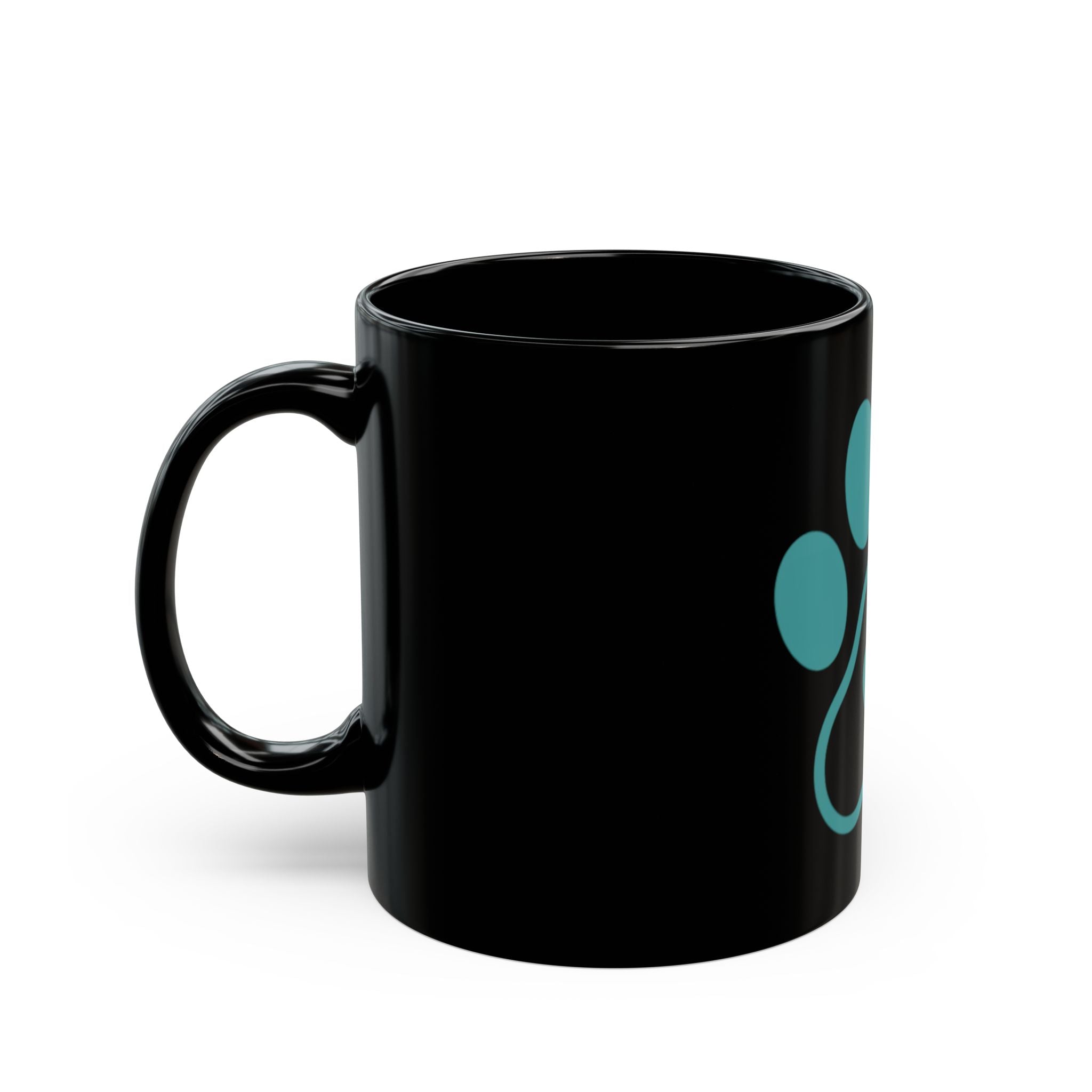 "Dog Mom" Black Ceramic Mug — Graphic
