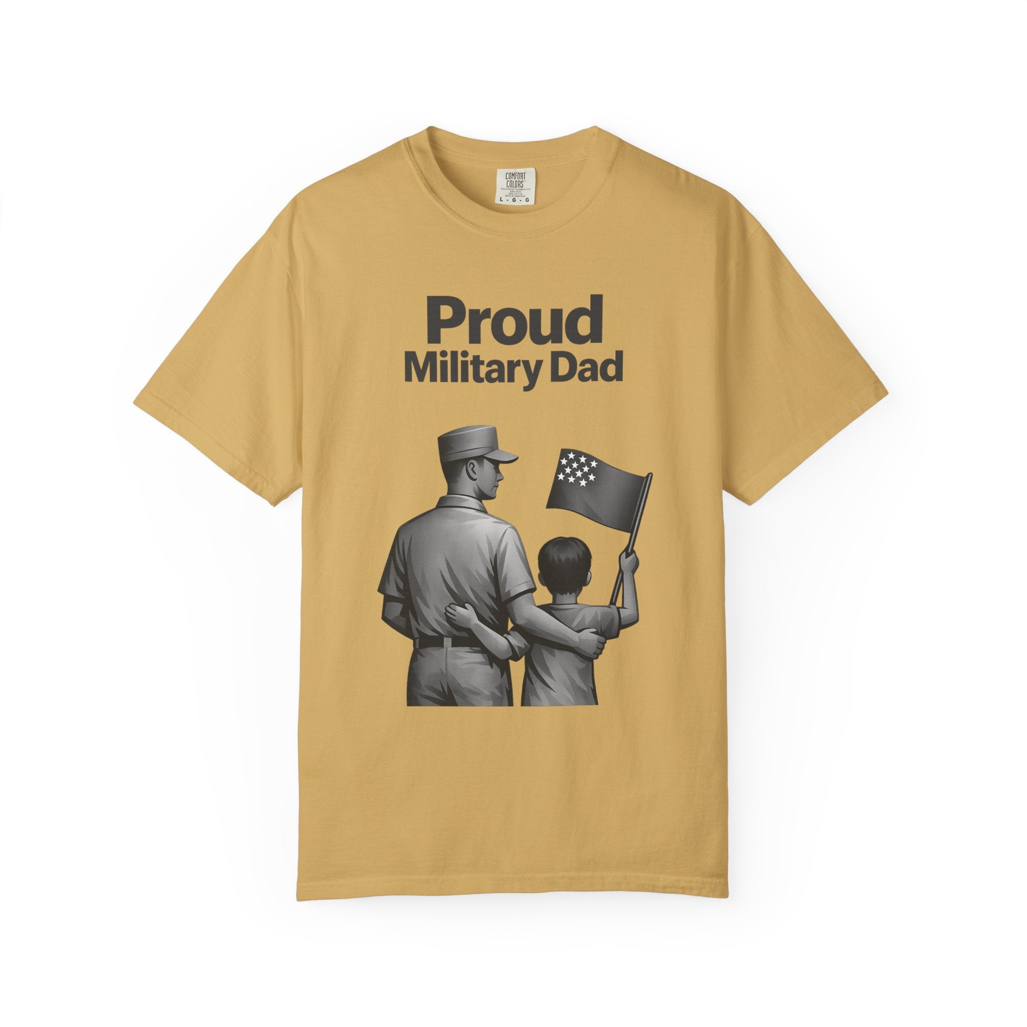 "Proud Military Dad" Unisex Garment-Dyed T-shirt