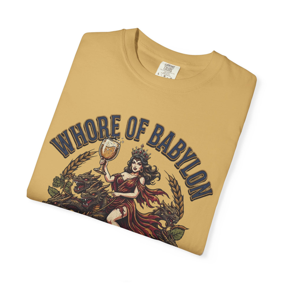 "Good Book Series Whore of Babylon" Unisex Garment-Dyed Tee