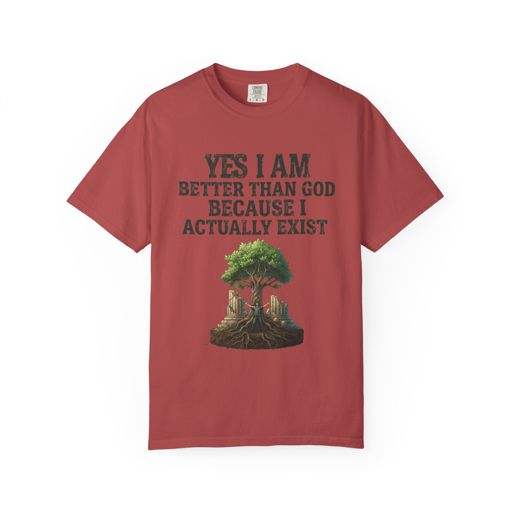"I Exist" Unisex Garment-Dyed Tee