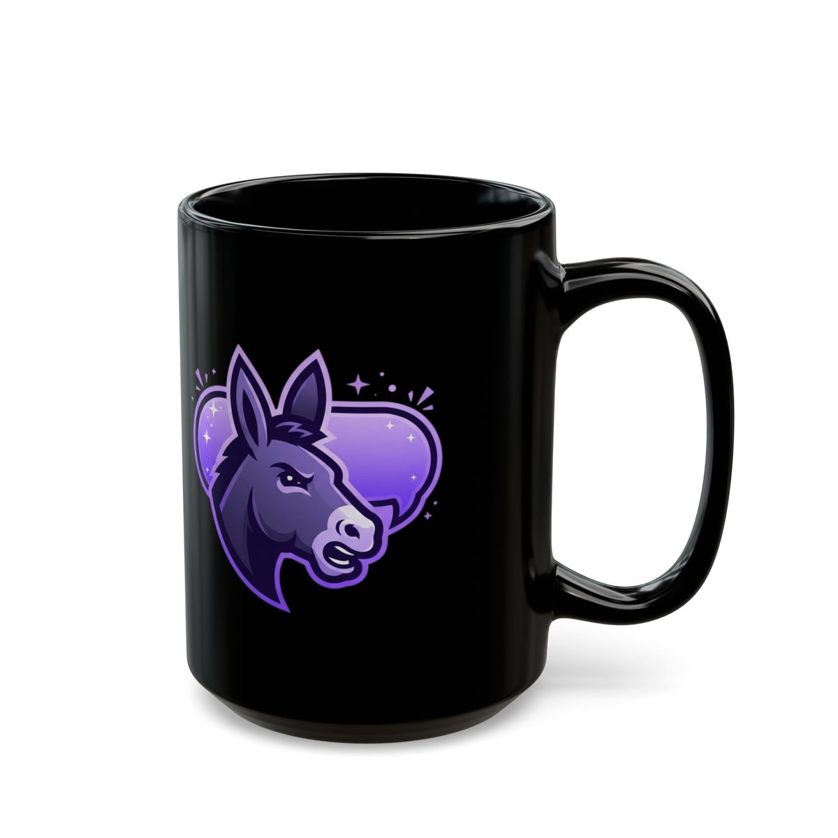 "Good Book Series Obstinate Animals & Angels With Swords" Black Ceramic Mug — Graphic