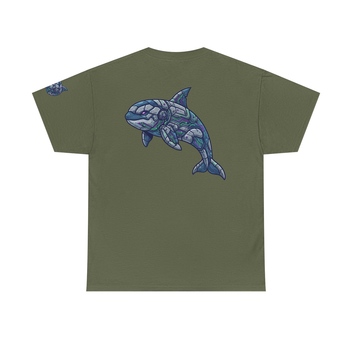 Color: Military Green | Killer Whale Premium Graphic Tee