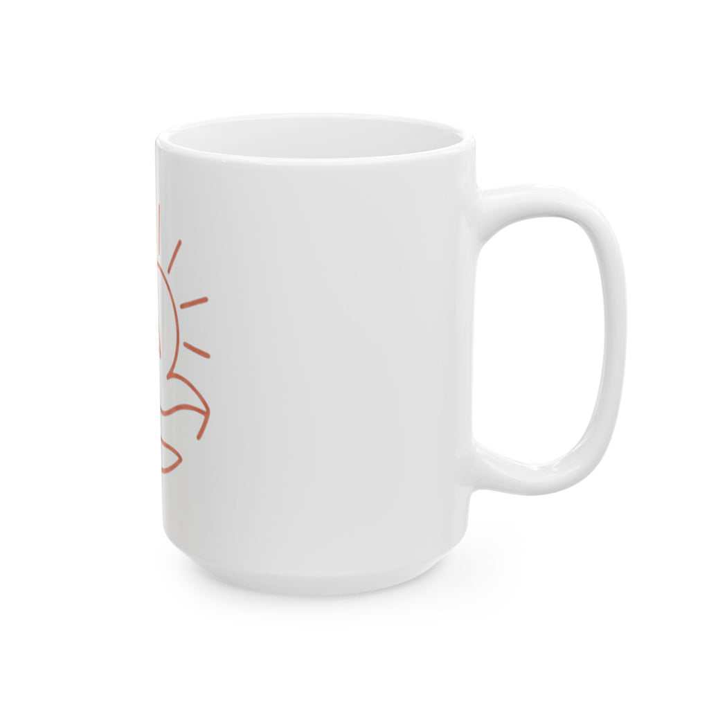 "Sun" White Ceramic Mug