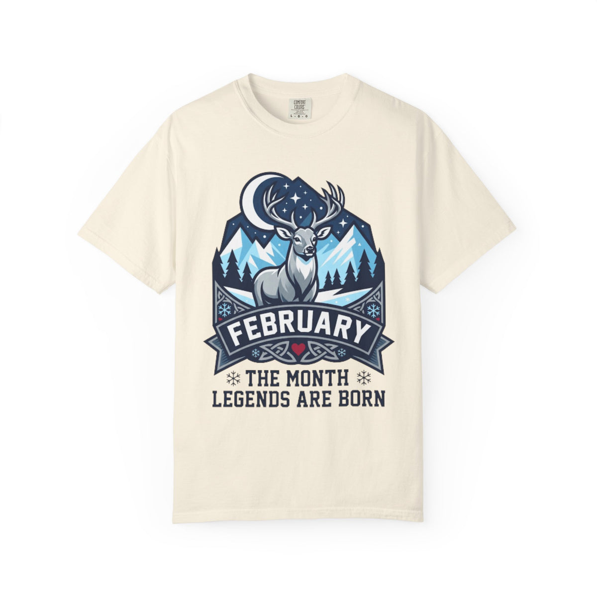 Color: Ivory | February Legend Unisex Garment-Dyed Tee