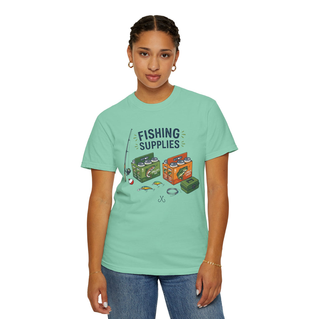 "Fishing Supplies" Unisex Garment-Dyed Tee
