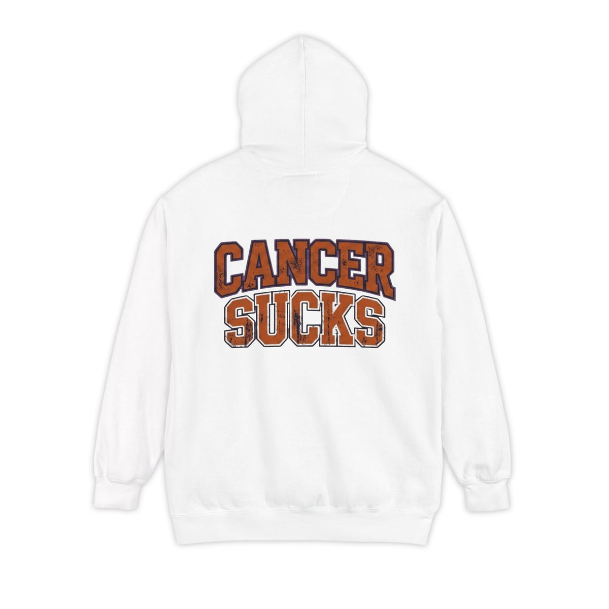 Color: White | Cancer Sucks Garment-Dyed Hoodie