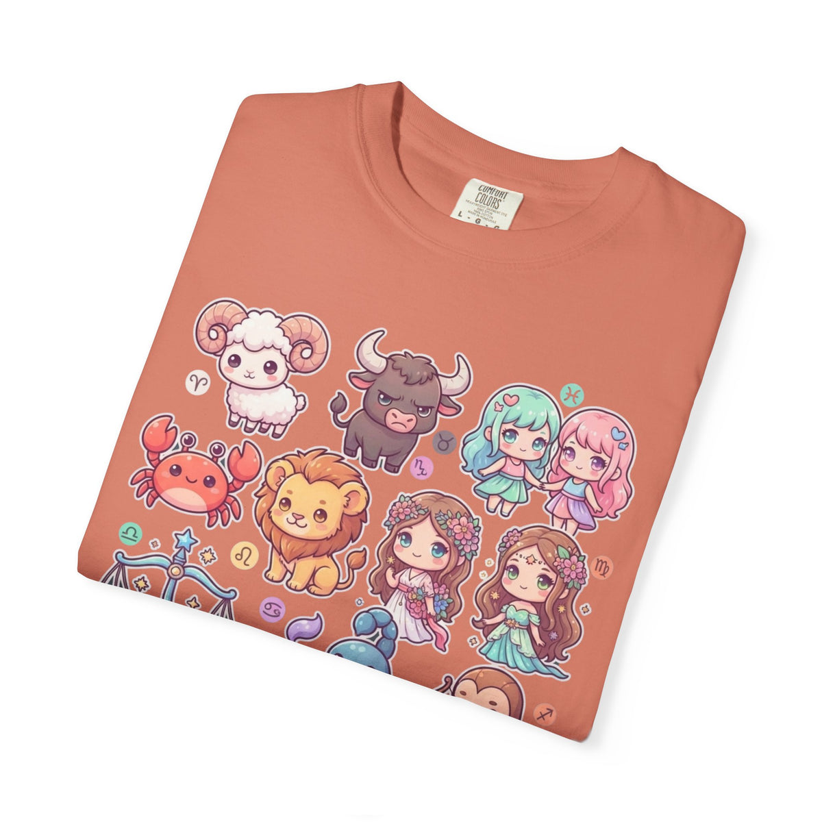 "Cute Chibi Zodiac" Unisex Garment-Dyed Tee