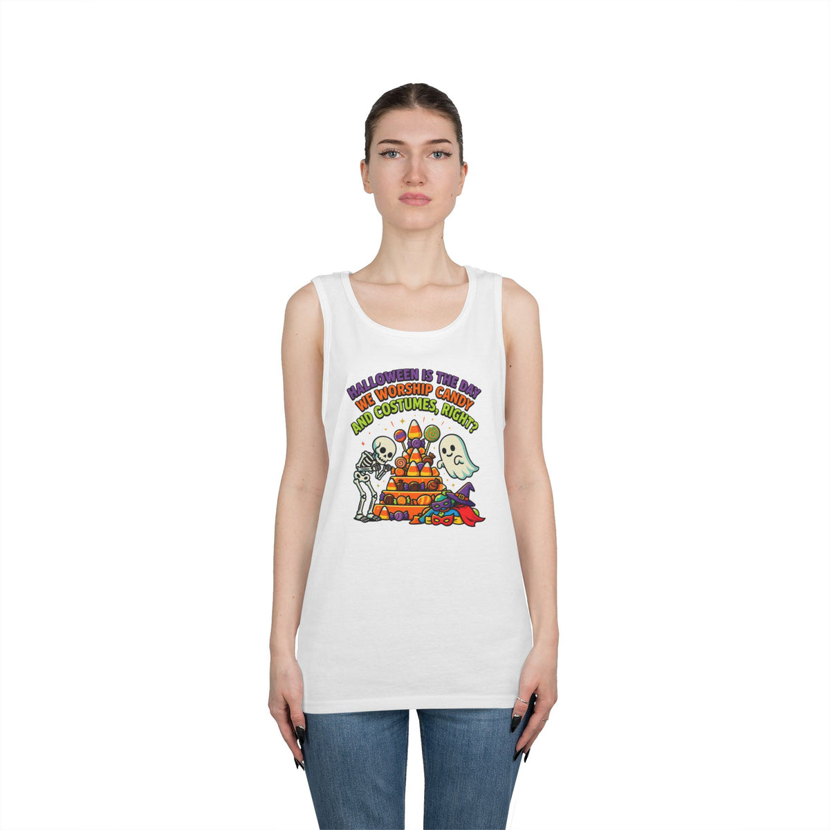 Color: White | Worship Candy Tank Top