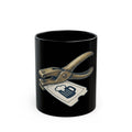 "One-Way Ticket Brewery" Black Ceramic Mug — Graphic