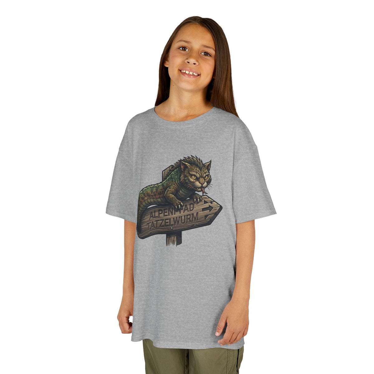 Color: Sport Grey | Tatzelwurm (Alpine Europe) Kids Tee