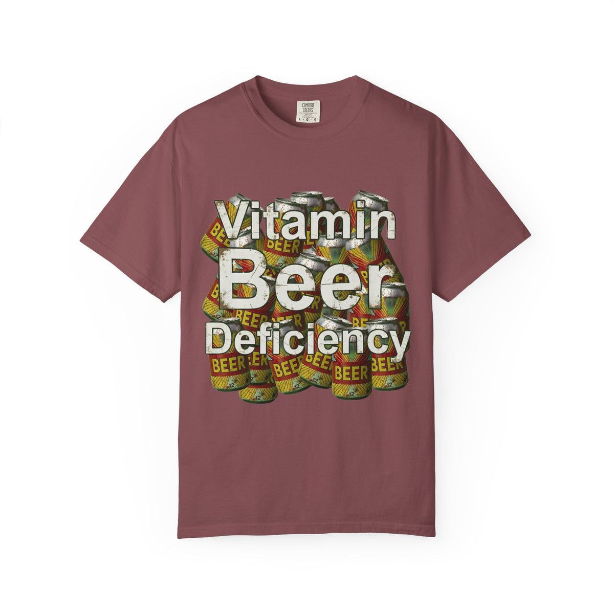 Color: Brick | Vitamin Beer: My Daily Dose | Garment-Dyed Tee — AttitudeShirts