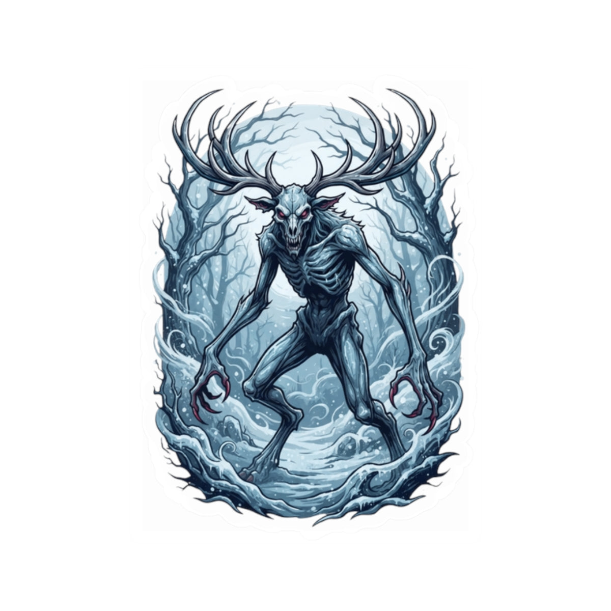 "Wendigo (Algonquian Folklore)" Sticker — Main