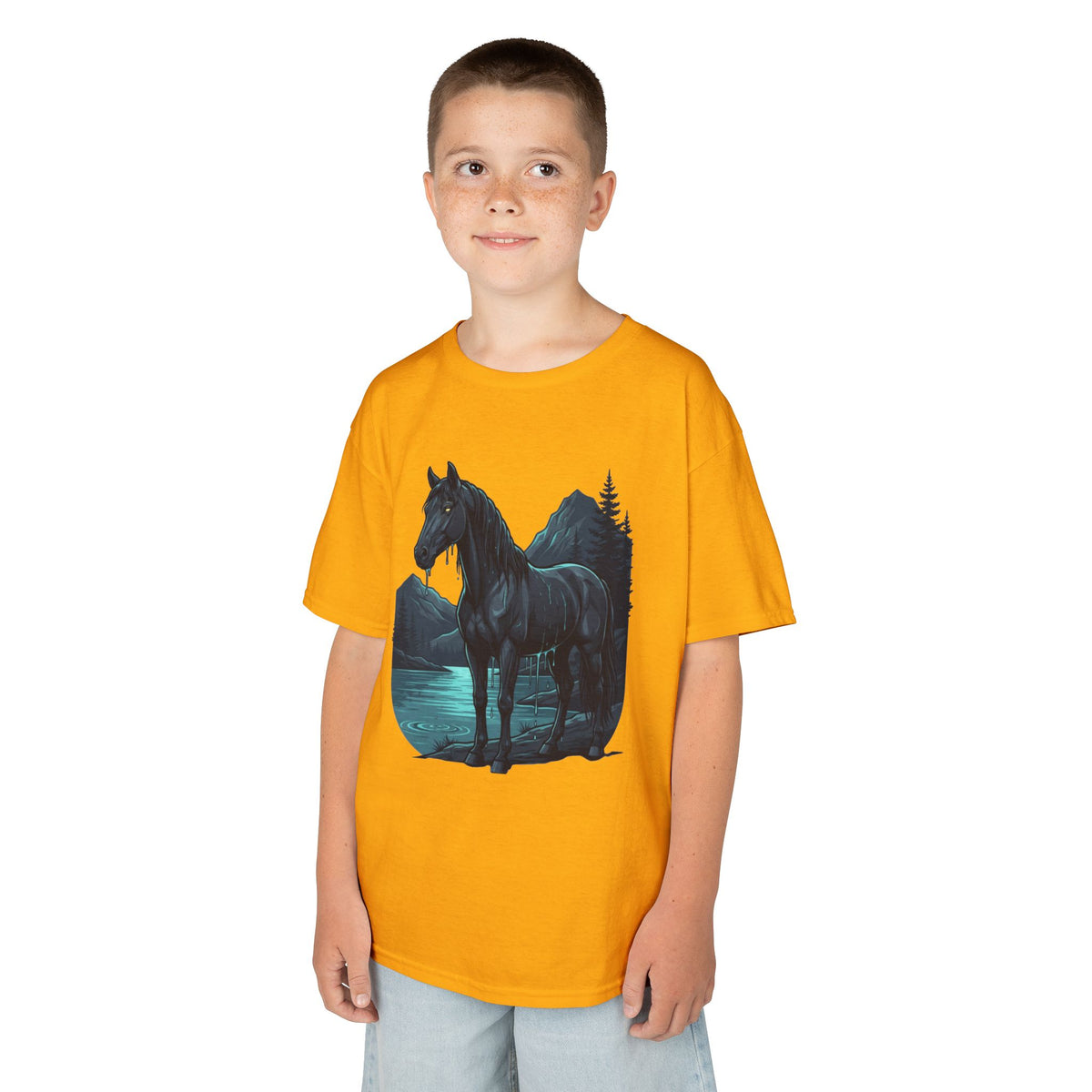 Color: Gold | Kelpie (Scottish Folklore) Kids Tee