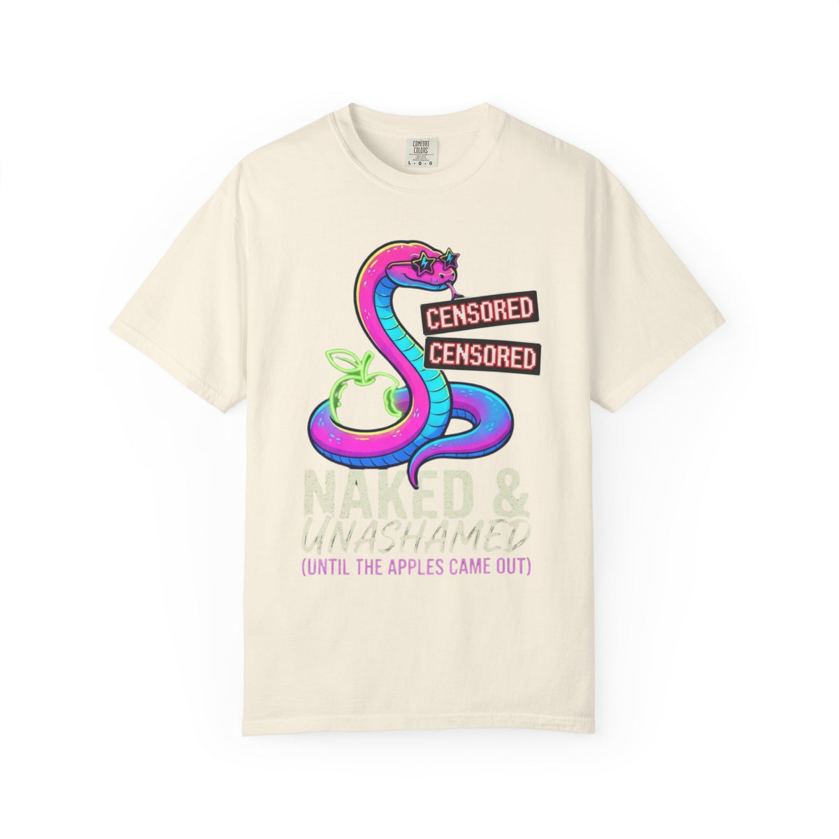 Color: Ivory | Good Book Series Naked & Unashamed Unisex Garment-Dyed Tee