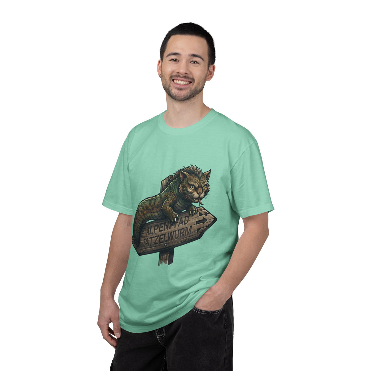 Color: Island Reef | Tatzelwurm (Alpine Europe) Unisex Garment-Dyed Tee