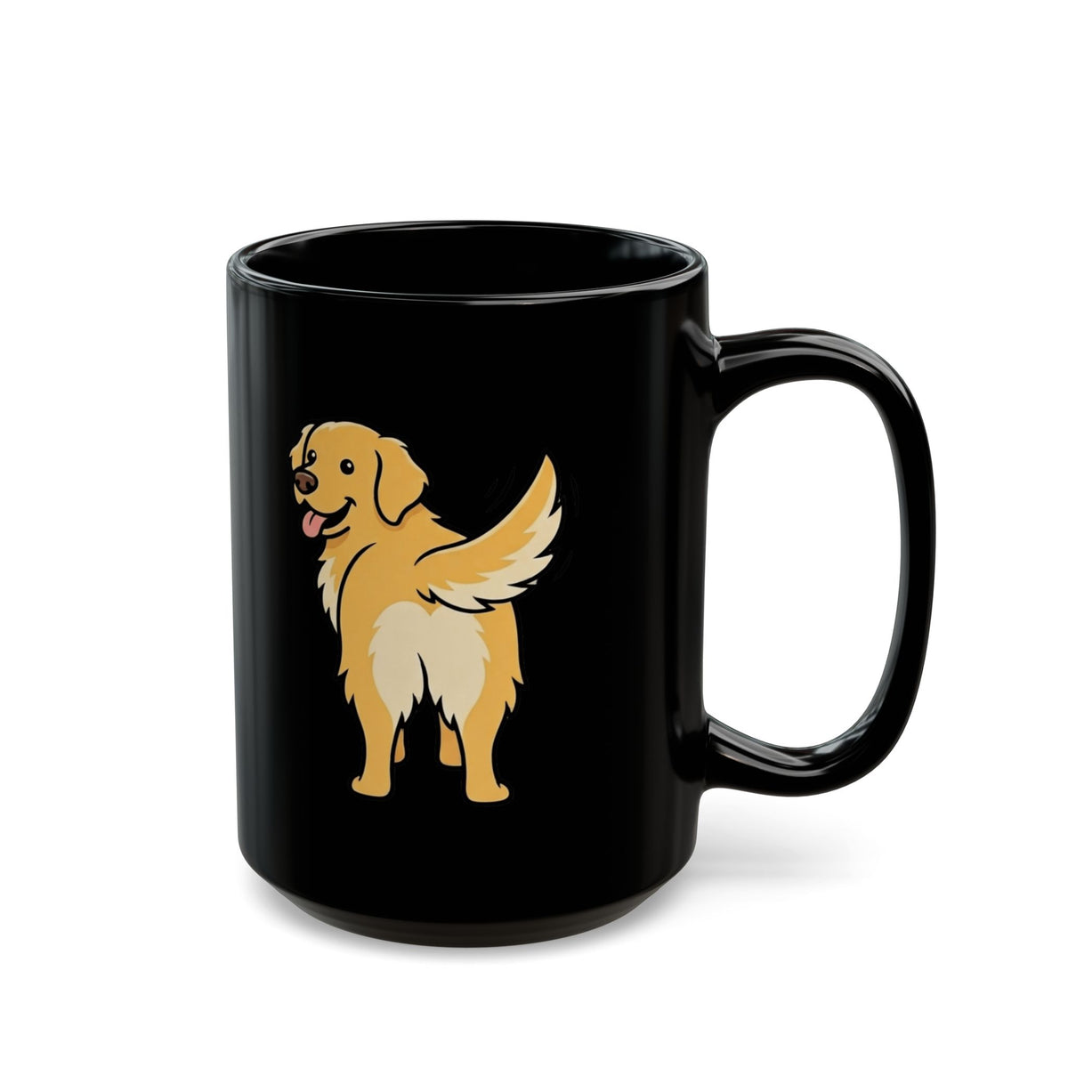 "Nice Tail" Black Ceramic Mug — Graphic