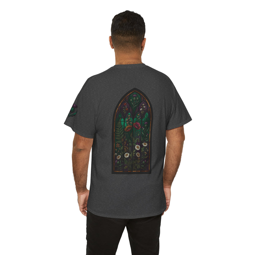 "Stained Glass Floral" Premium Graphic Tee
