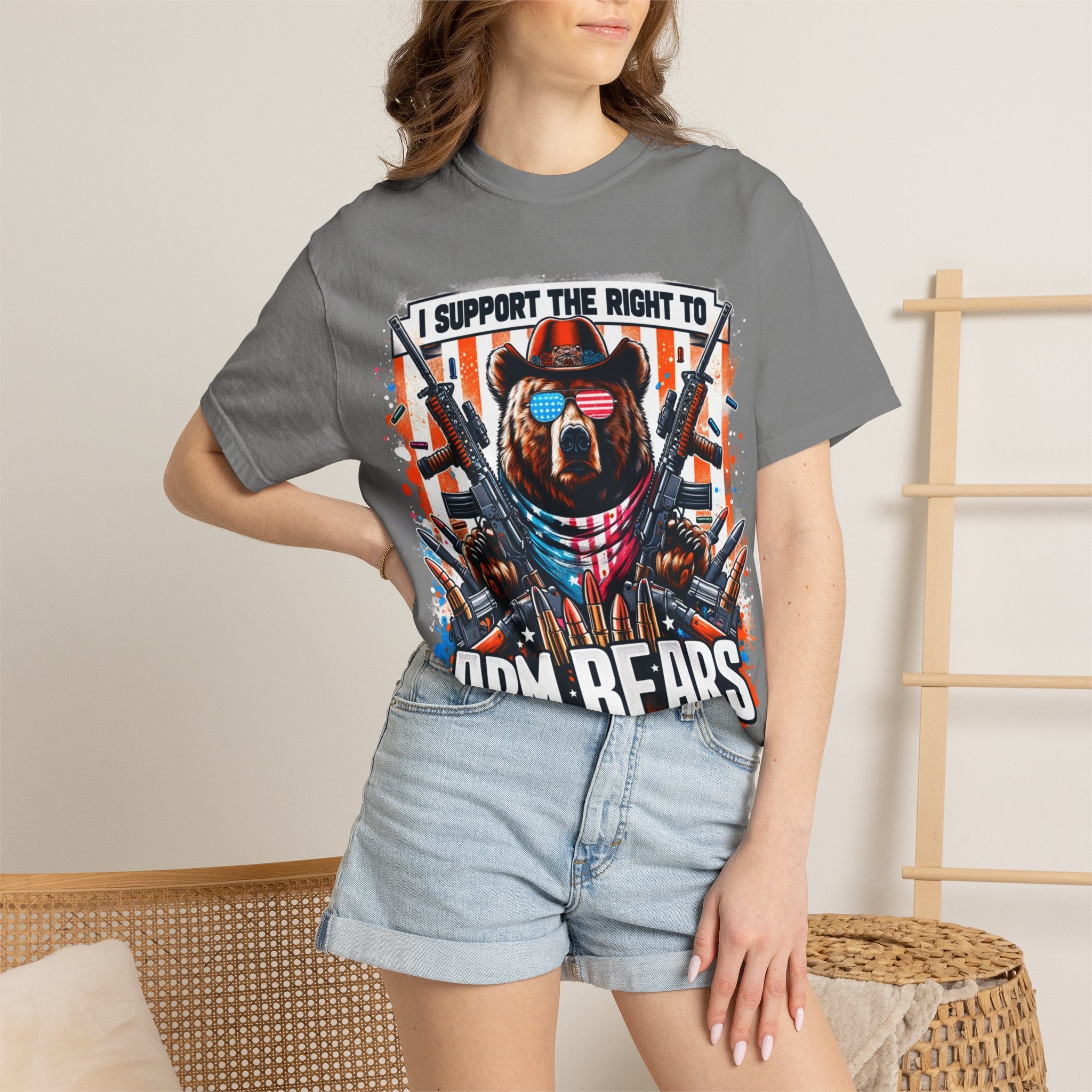 "The Right to Arm Bears" Unisex Garment-Dyed T-shirt
