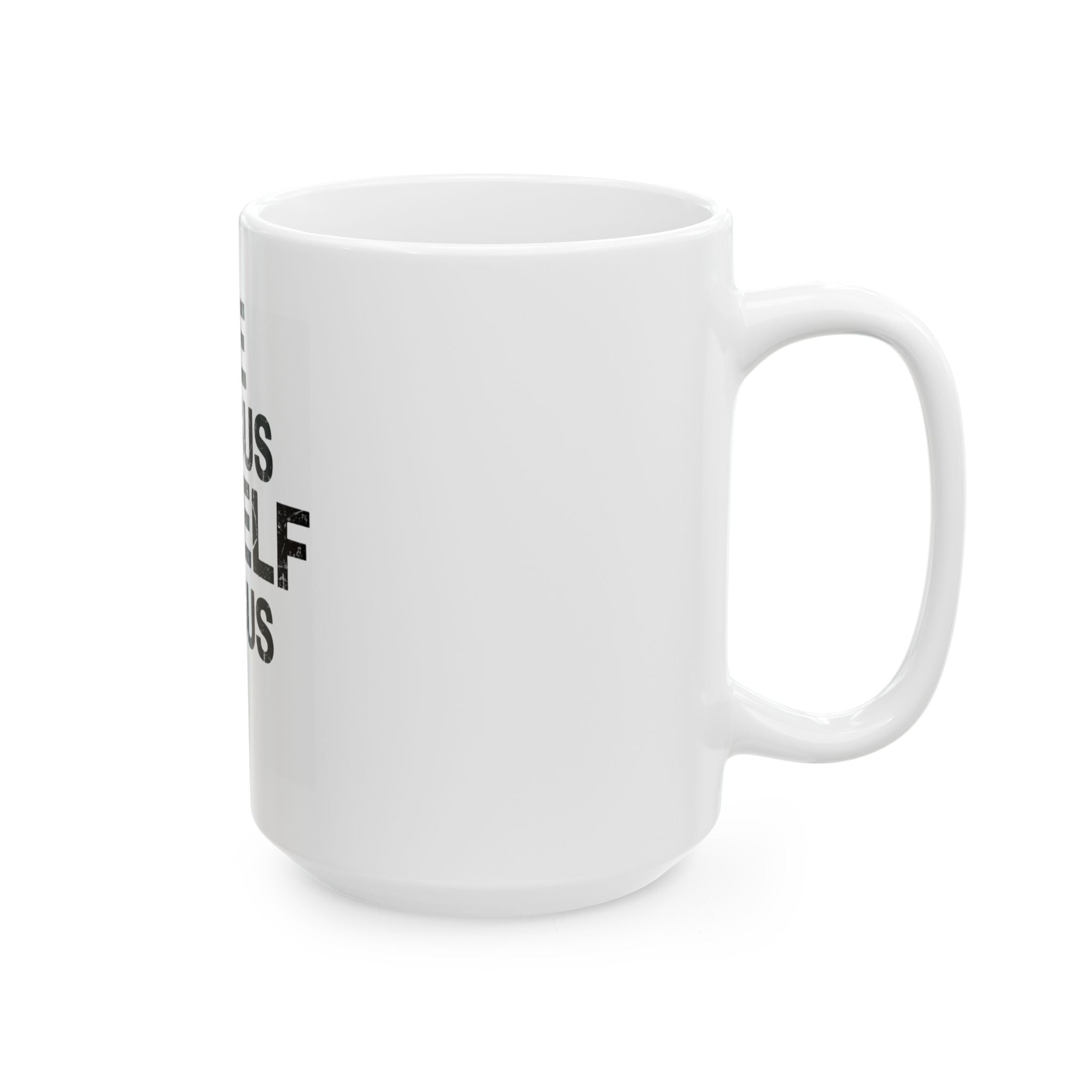 "Me vs Myself vs I" White Ceramic Mug
