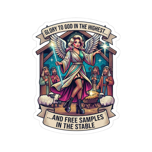 "Glory to God Samples In The Stable" Sticker — Main