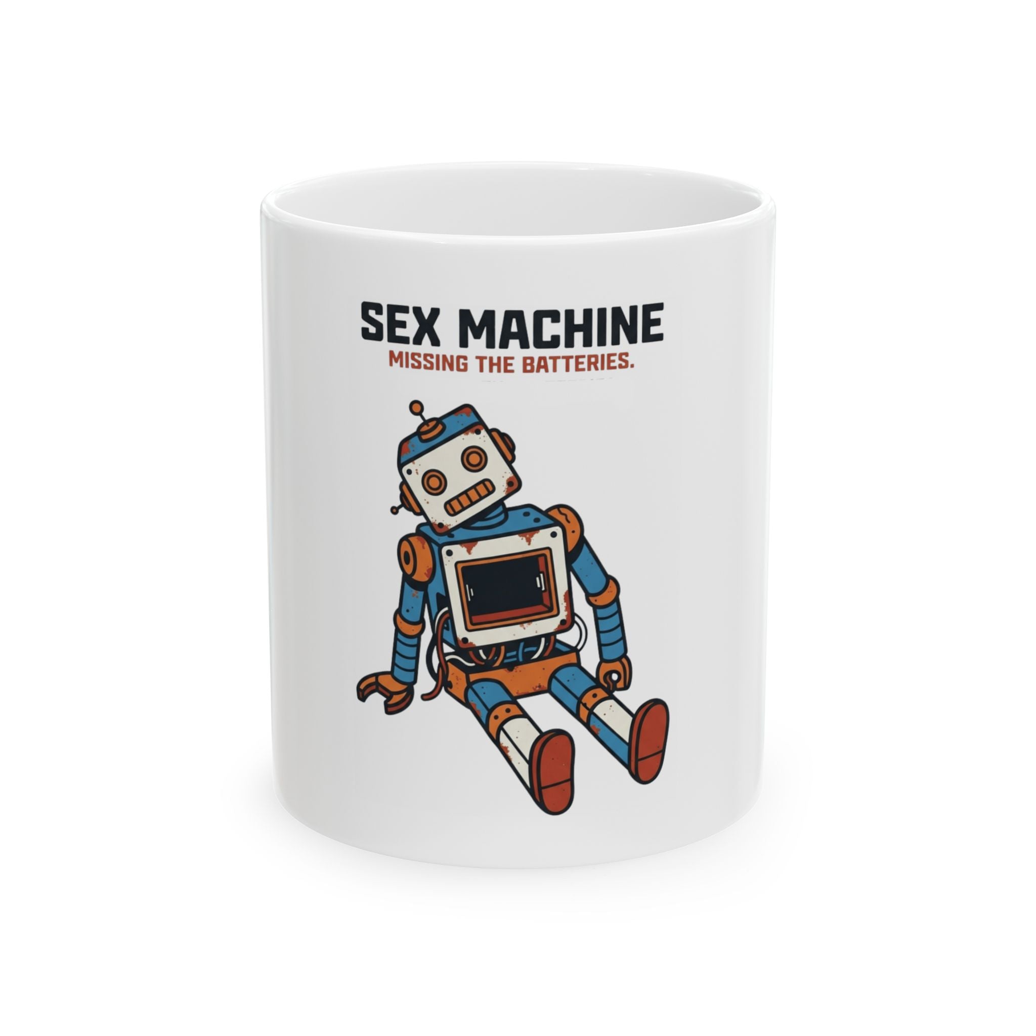 "Sex Machine" White Ceramic Mug