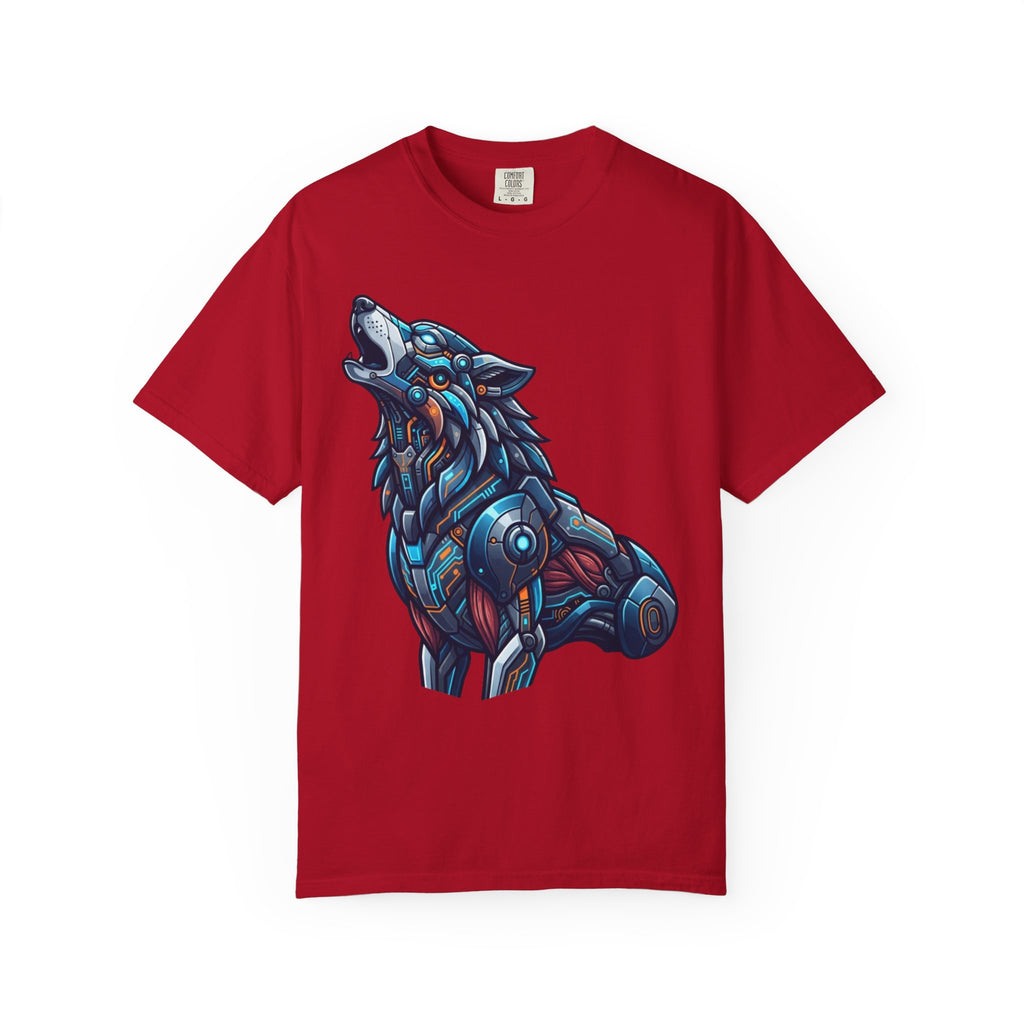 "Cyber Wolf" Unisex Garment-Dyed Tee