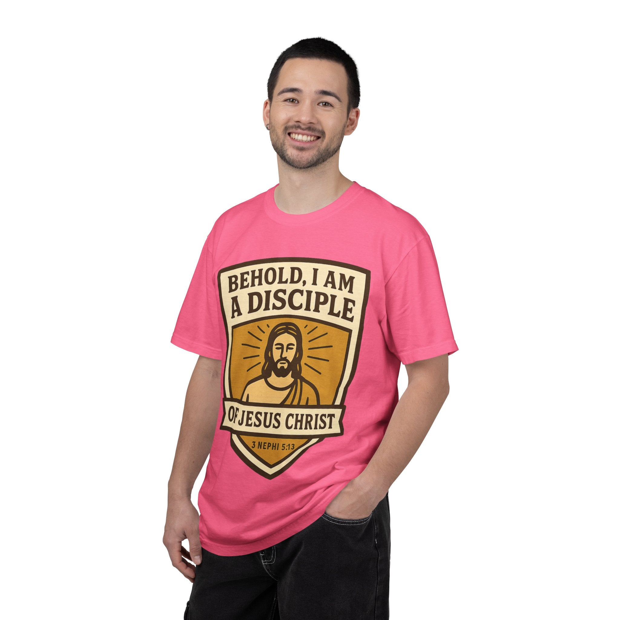 "Behold, I am a Disciple of Jesus Christ" Unisex Garment-Dyed T-shirt