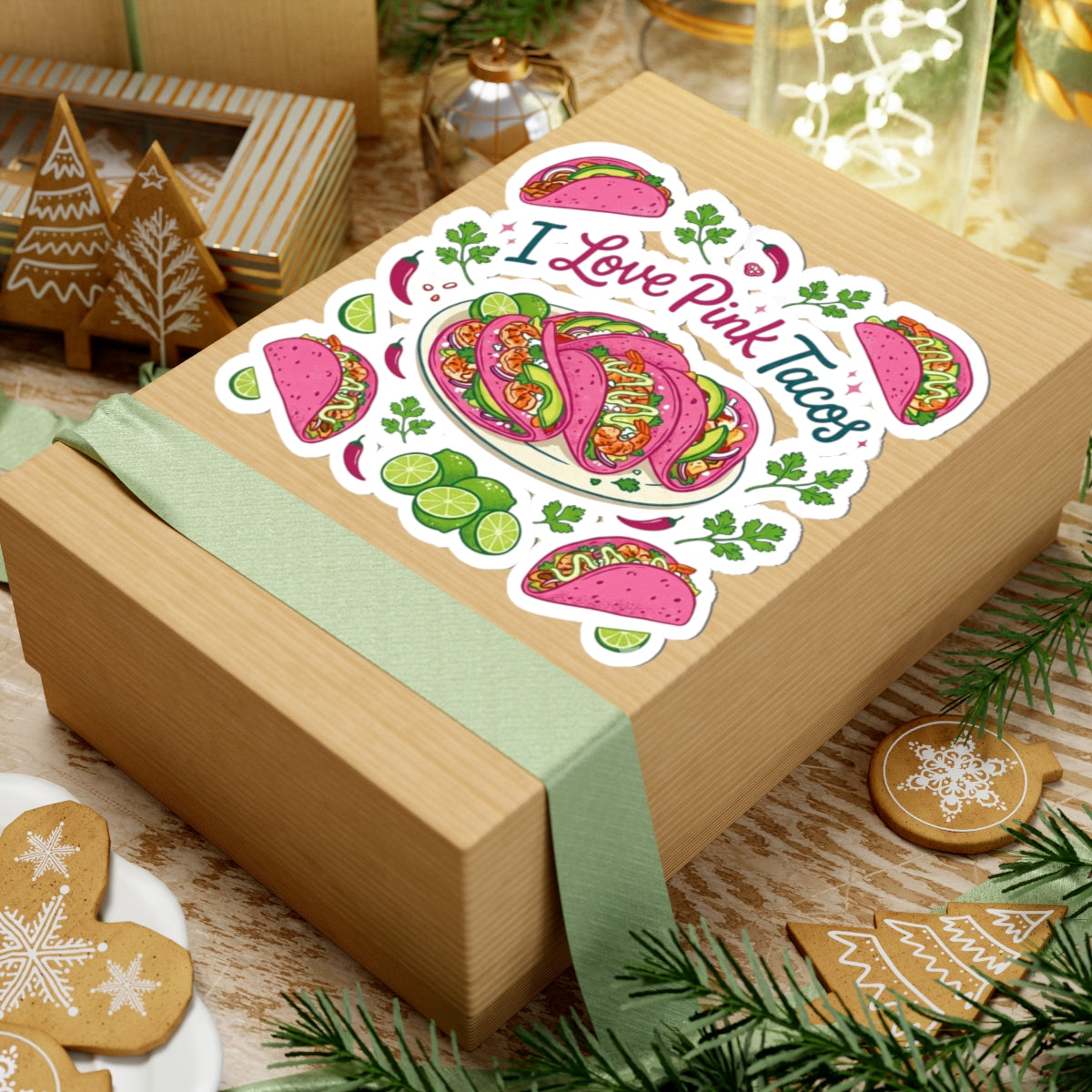 "I Love Pink Tacos" Sticker — Main