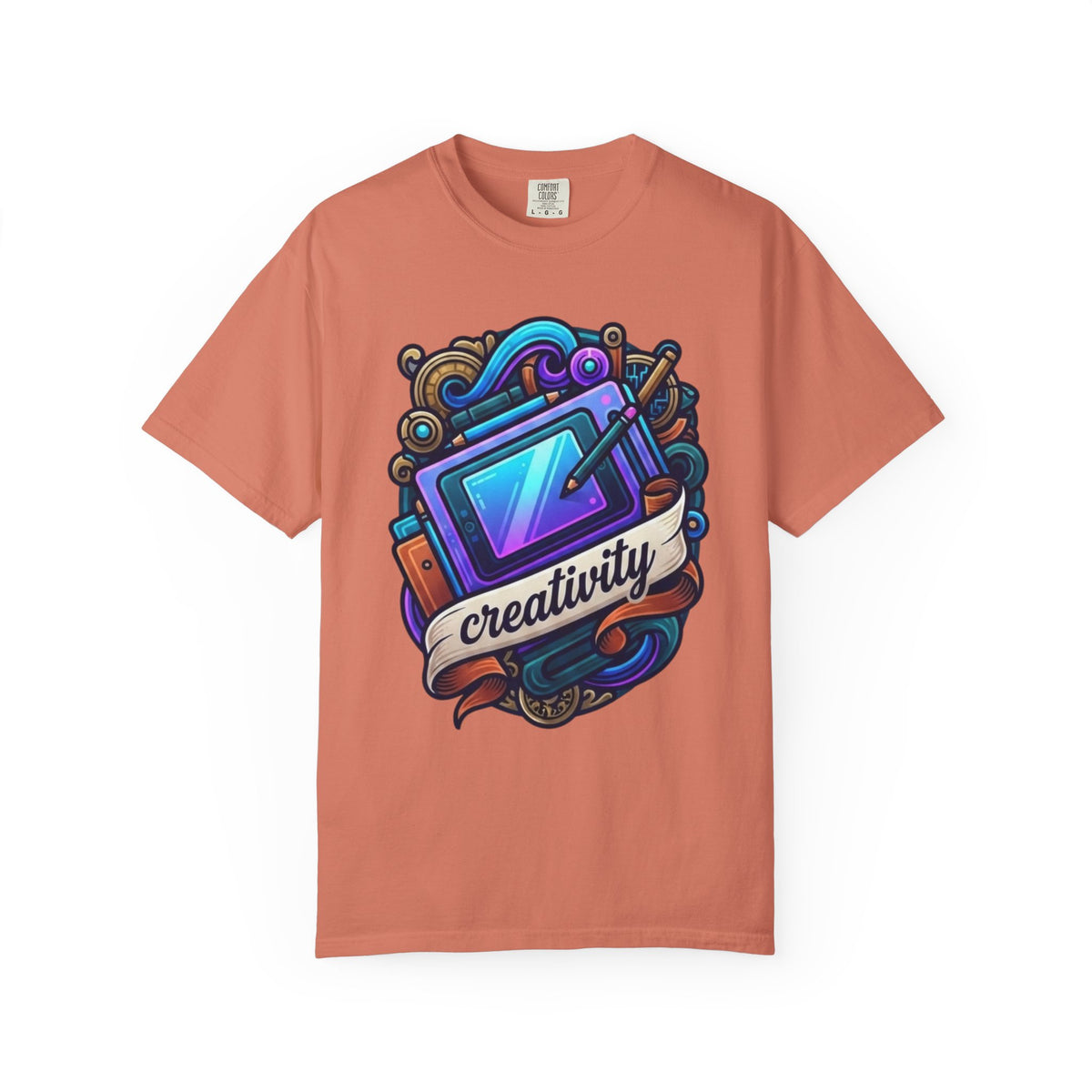 Color: Terracotta | Creativity Unisex Garment-Dyed Tee