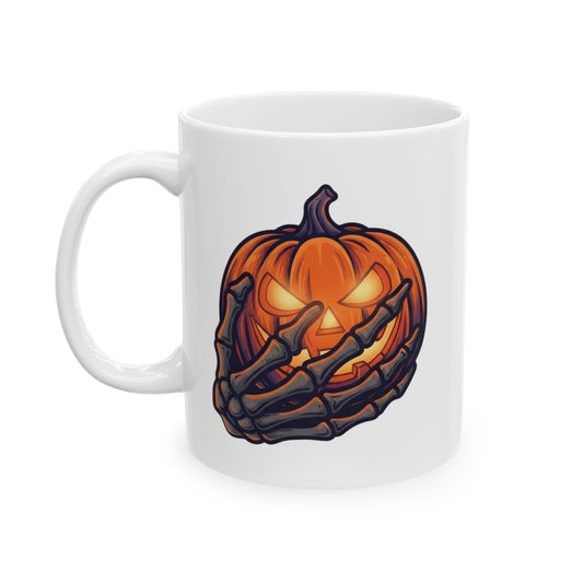 "Nice Pumpkins" White Ceramic Mug — Graphic
