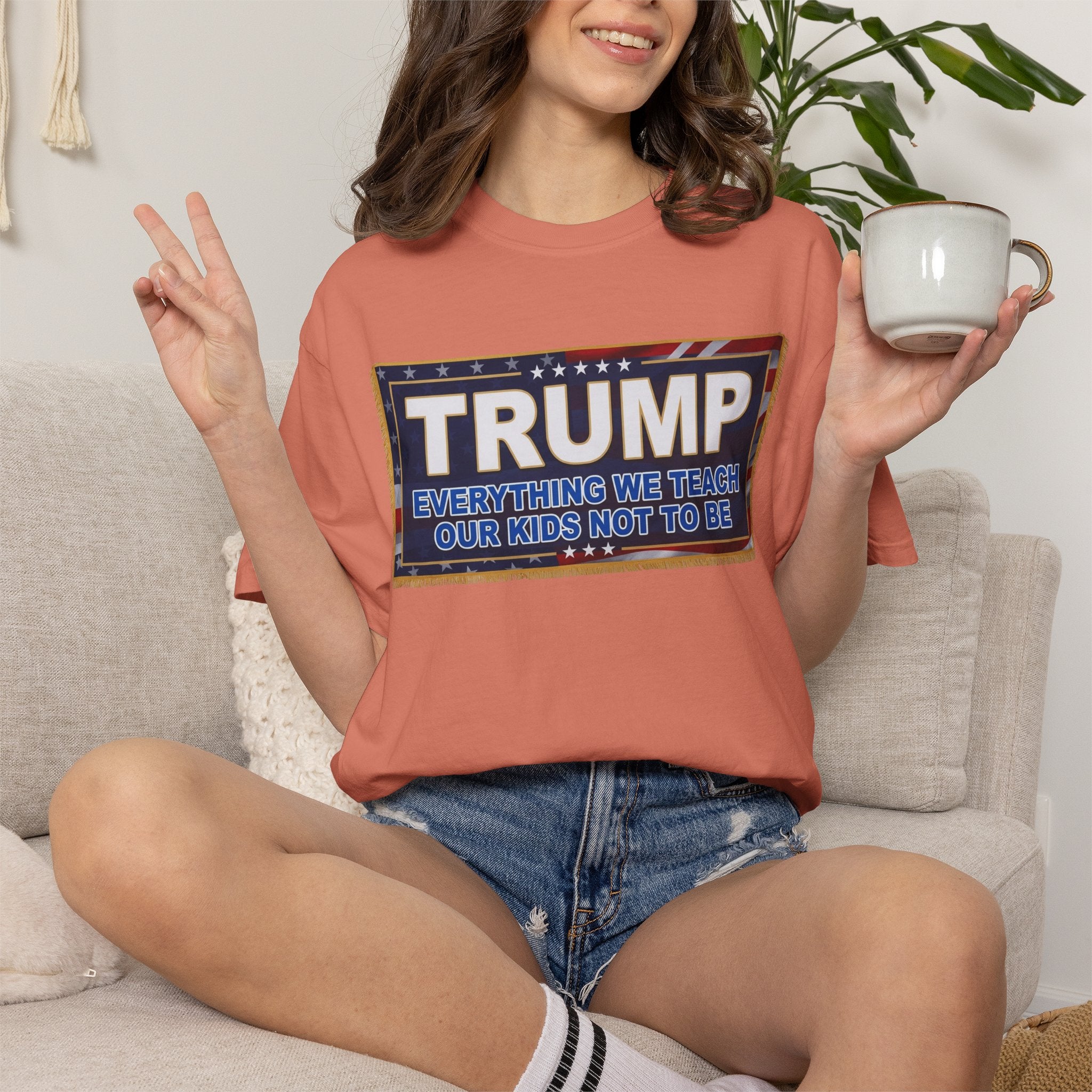 "Trump Teach Our Kids" Unisex Garment-Dyed Tee